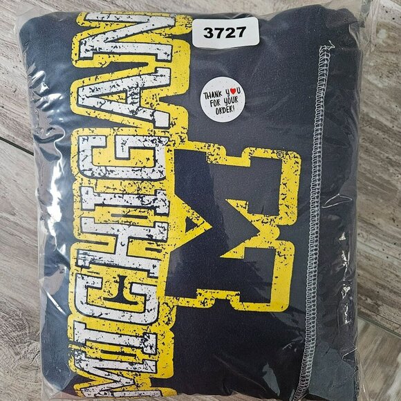 University Of Michigan Wolverines NCAA Navy Blue Hoodie By Pro Edge Jr XL / W M - Picture 13 of 16
